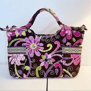 Vera Bradley Gabby Satchel Bag in Purple Punch
